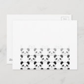 Gradient Panda Bear Muster Postkarte (Vorne/Hinten)