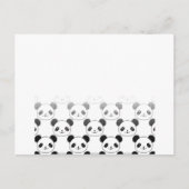 Gradient Panda Bear Muster Postkarte (Vorderseite)