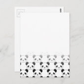 Gradient Panda Bear Muster Postkarte (Vorne/Hinten)