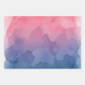 gradient party watercolor pink Aesthetic Birthday Geschenkpapier Set (Vorderseite 3)