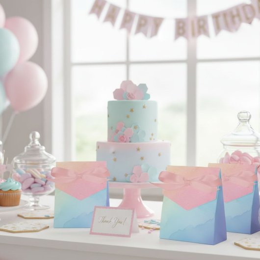 gradient party watercolor pink Personalized Geschenkschachtel