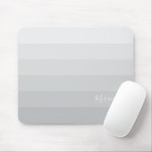 Gradient Pastel Grau Streifen mit Individuelle Nam Mousepad (Mit Mouse)