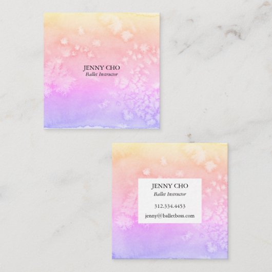 Gradient pastellfarbene Visitenkarte Platz (Vorne/Hinten)