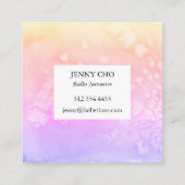 Gradient pastellfarbene Visitenkarte Platz (Rückseite)