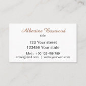 Gradient Peach with Blue Banner Custom Text Visitenkarte (Rückseite)