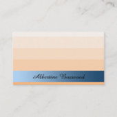 Gradient Peach with Blue Banner Custom Text Visitenkarte (Vorderseite)