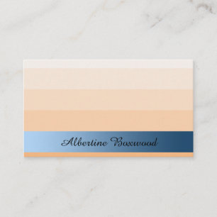 Gradient Peach with Blue Banner Custom Text Visitenkarte
