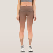 Gradient Pfirsich - hell bis tief | Saisonale Stim Capri Leggings (Vorderseite)