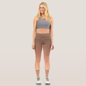 Gradient Pfirsich - hell bis tief | Saisonale Stim Capri Leggings (Vorderseite)