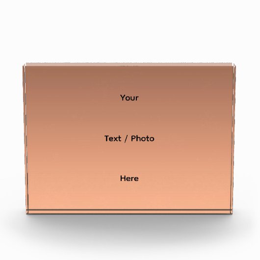 Gradient Pfirsich - hell bis tief | Saisonale Stim Fotoblock (Vorderseite)