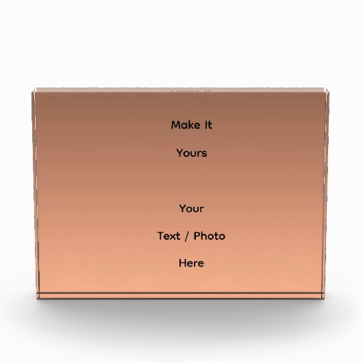 Gradient Pfirsich - hell bis tief | Saisonale Stim Fotoblock (Vorderseite)
