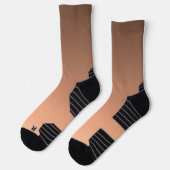 Gradient Pfirsich - hell bis tief | Saisonale Stim Socken (Links)