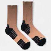 Gradient Pfirsich - hell bis tief | Saisonale Stim Socken (Rechts)