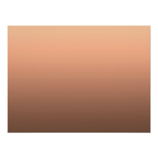 Gradient Pfirsich - tief zu hell | Saisonale Stimm Poster (Vorderseite)