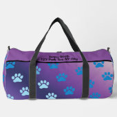 Gradient-Pfotenabdruck Stilvolles Monogramm Person Duffle Bag (Vorderseite)