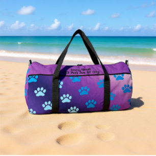 Gradient-Pfotenabdruck Stilvolles Monogramm Person Duffle Bag