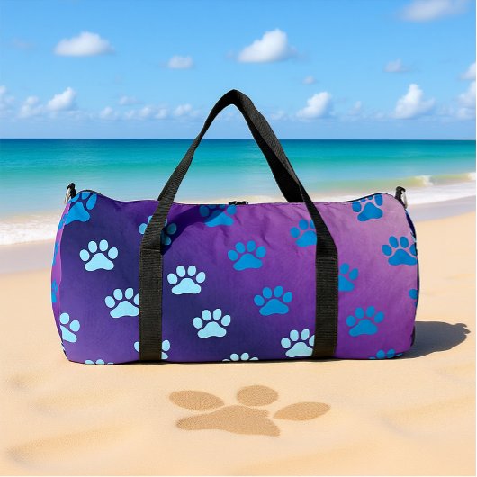 Gradient-Pfotenabdruck Stylisch Duffle Bag