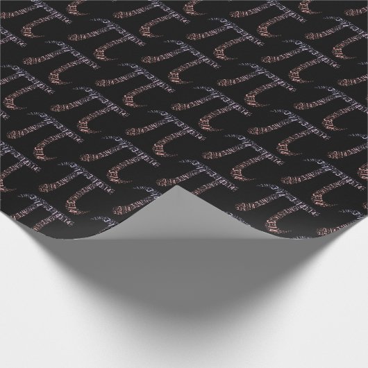 Gradient Pi Symbol Digits Math | Happy Pi Day Geschenkpapier (Ecke)