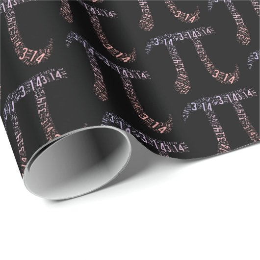 Gradient Pi Symbol Digits Math | Happy Pi Day Geschenkpapier (Rolleneckpunkt)