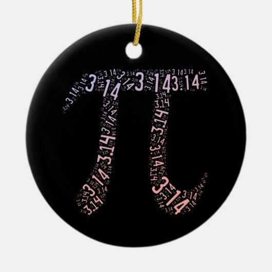 Gradient Pi Symbol Digits Math | Happy Pi Day Keramik Ornament (Vorne)