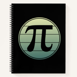 Gradient Pi Symbol Pi-Tag Frohen Pi-Tag Mathe Notizblock