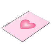 Gradient Pink Heart Design - Niedliche Liebe Symbo Notizblock (Linke Seite)