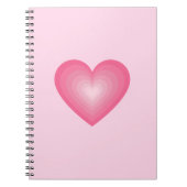 Gradient Pink Heart Design - Niedliche Liebe Symbo Notizblock (Vorderseite)