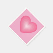 Gradient Pink Heart Design - Pastellrosa Liebe Zei Serviette (Ecke)