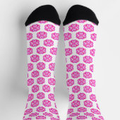 Gradient Pink&Purple Heart Shaped Abstract Pattern Socken (Oben)