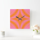 Gradient pink quadratische wanduhr (Zuhause)