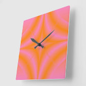 Gradient pink quadratische wanduhr (Winkel)