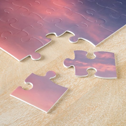 Gradient Pink Sky Foto Wolken Puzzle (Seite)
