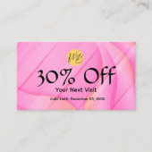 Gradient Pink Wave Restaurant Qr Code Menü und Rabattkarte (Vorderseite)