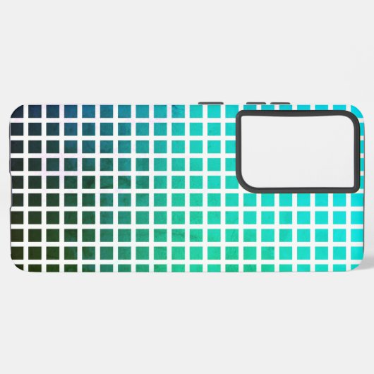Gradient Pixel Grid Samsung Galaxy Hülle (Linke Seite)