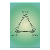 Gradient Poster Mind Body and Soul, Aura Poster (Vorderseite)