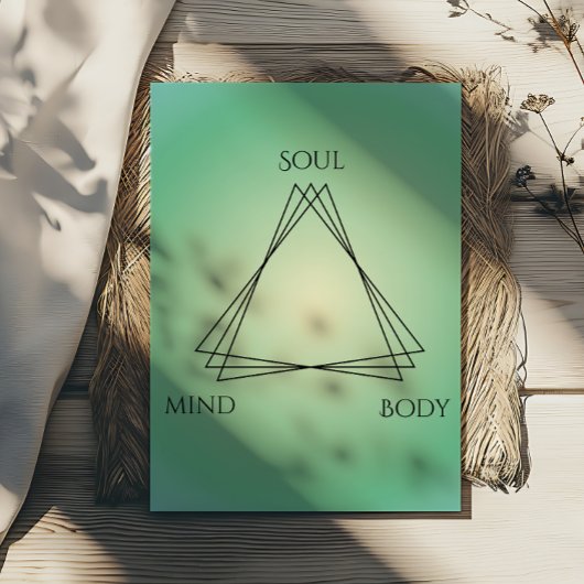 Gradient Poster Mind Body and Soul, Aura Poster