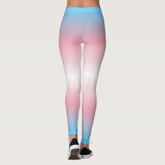 Gradient Pride Patten: Trans Leggings (Rückseite)