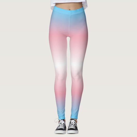 Gradient Pride Patten: Trans Leggings (Vorderseite)
