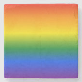 Gradient Pride Pattern: LGBTQIA+ Steinuntersetzer (Vorderseite)