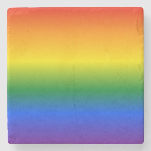 Gradient Pride Pattern: LGBTQIA+ Steinuntersetzer (Vorderseite)
