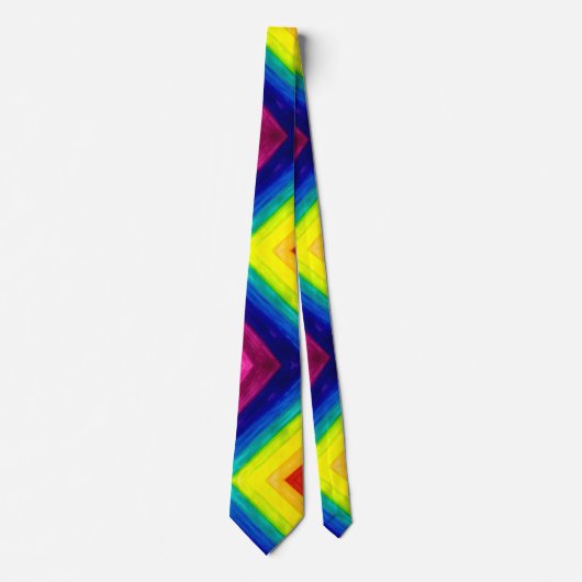 Gradient Prism Rainbow Art Necktie Krawatte (Vorderseite)