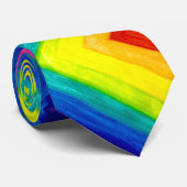 Gradient Prism Rainbow Art Necktie Krawatte (Gerollt)