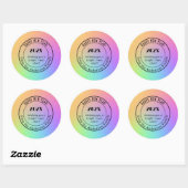 Gradient Rainbow 3-in Happy New Year Round Sticker (Blatt)