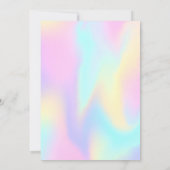 Gradient Rainbow Calligraphy Herz Geburtstag Einladung (Rückseite)