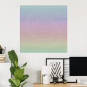 Gradient Rainbow Holo-Muster mit Dusty Swirl Poster (Heimbüro)