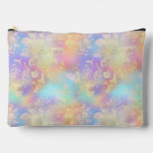Gradient Rainbow Pattern und Gold Geblüht Zubehörtasche (Vorderseite)