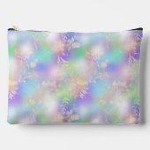 Gradient Rainbow Pattern und Gold Geblüht Zubehörtasche (Vorderseite)