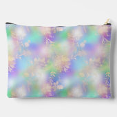 Gradient Rainbow Pattern und Gold Geblüht Zubehörtasche (Rückseite)