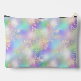 Gradient Rainbow Pattern und Gold Geblüht Zubehörtasche