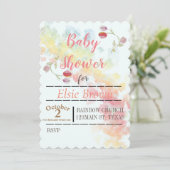 Gradient Rainbow und Tulips Save The Date (Stehend Vorderseite)